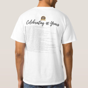 Camisa do 40º aniversário do título T-Shirt
