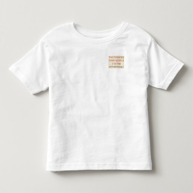Camisa do alfabeto (Frente)