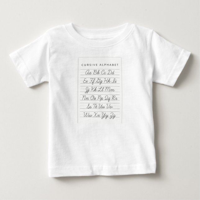 Camisa do alfabeto cursivo (Frente)