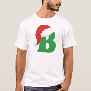 Camisa do alfabeto da letra B do Natal