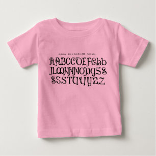 Camisa do alfabeto infantil