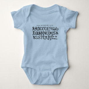 Camisa do alfabeto infantil