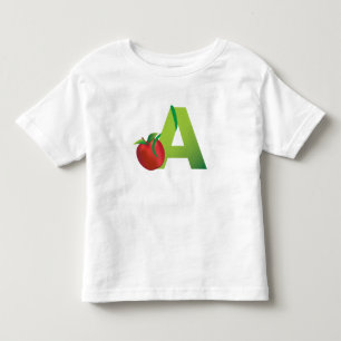 camisa do alfabeto t da criança