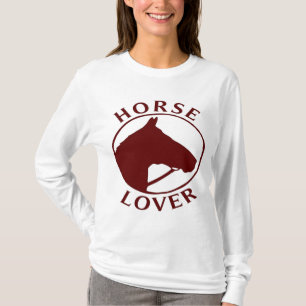 CAMISA DO AMANTE LONGSLEEVE DO CAVALO DAS SENHORAS