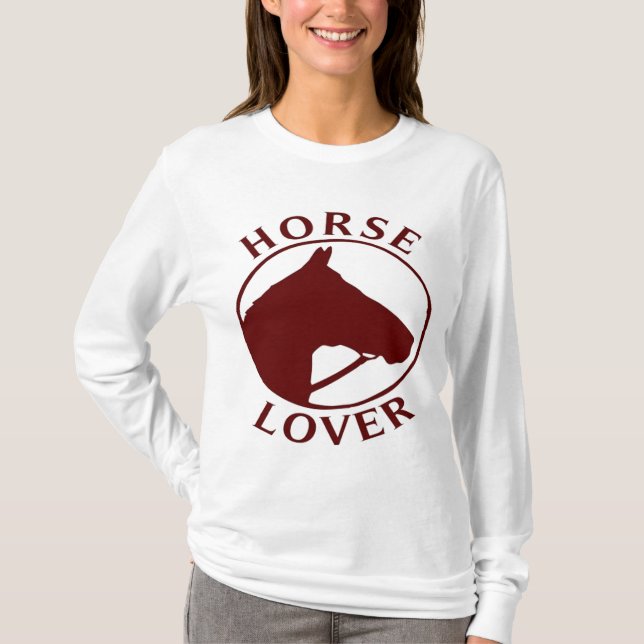 CAMISA DO AMANTE LONGSLEEVE DO CAVALO DAS SENHORAS (Frente)