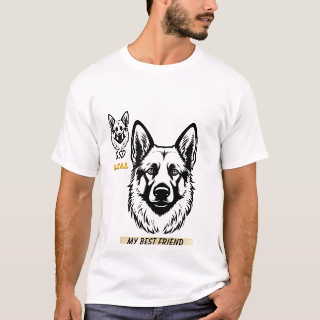 Camisa do Amigo do Pastor Alemão - Presente para A (Frente)