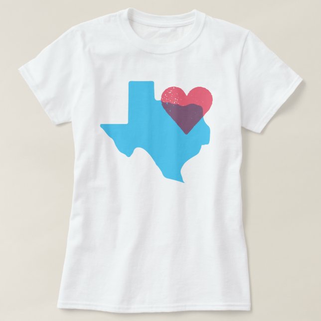 Camisa do amor do estado de origem de Texas (Frente do Design)