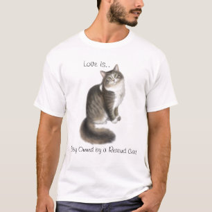 Camisa do amor do gato do salvamento