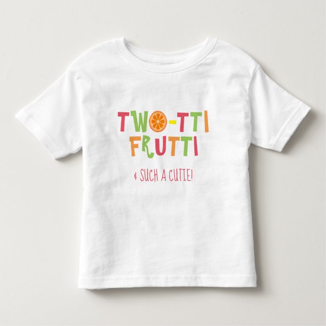 Camisa do aniversário da criança de Two-tti Frutti (Frente)