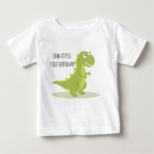 Camisa do aniversário do dinossauro dos miúdos