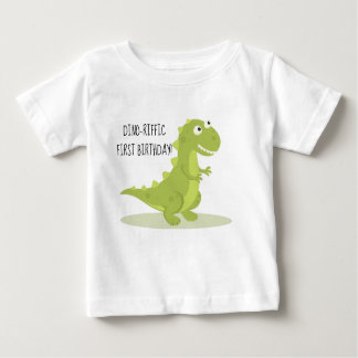 Camisa do aniversário do dinossauro dos miúdos