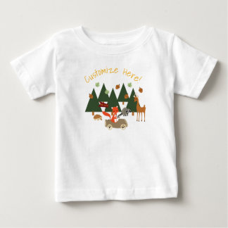Camisa do aniversário dos animais da floresta das