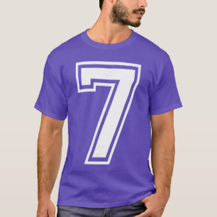 Camisa do aniversário número 7 do time esportivo a