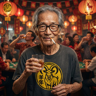 Camisa do Ano do Bode de Fogo 2027 Ano Novo Chinês