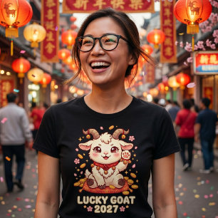Camisa do Ano do Bode de Fogo 2027 Ano Novo Chinês