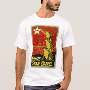Camisa do anúncio do café do sapo do vintage