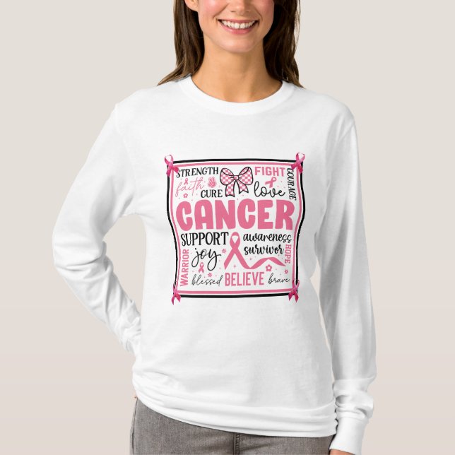 Camisa do apoio ao cancer de mama (Frente)