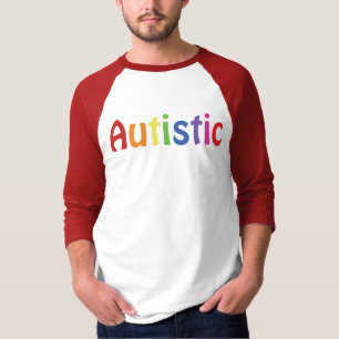 Camisa do arco-íris autista