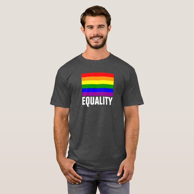 Camisa do arco-íris do orgulho de LGBT (Frente Completa)