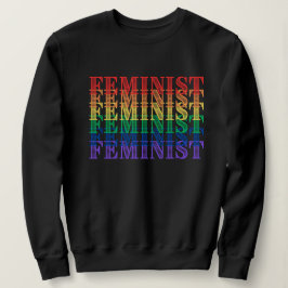 camisa do arco-íris do orgulho feminista