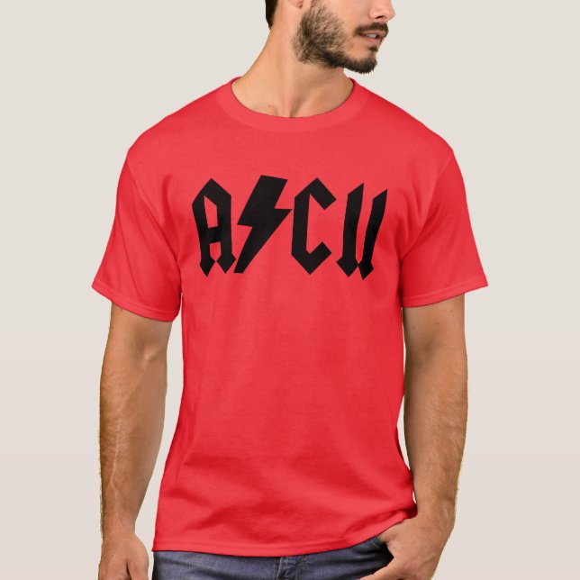 Camisa do ASCII AC/DC (Frente)