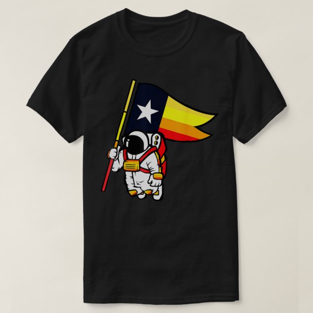 Camisa do Astronauta de Houston Space City (Frente do Design)