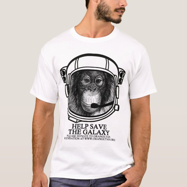 Camisa do astronauta do orangotango (Frente)