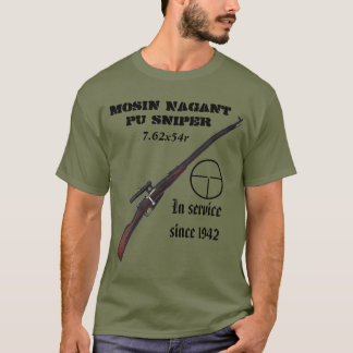 Camisa do atirador furtivo T do soviete ww2 Mosin