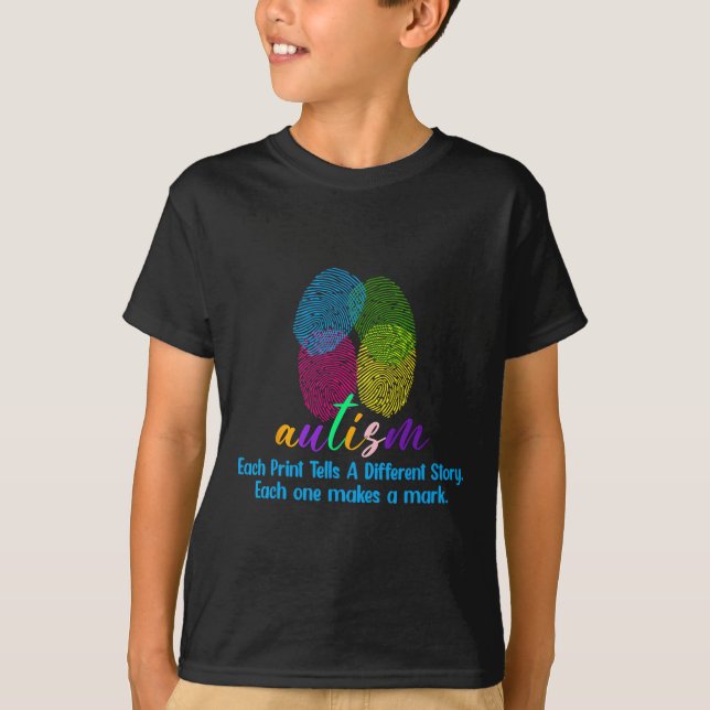 Camisa do Autismo de Impressão Digital (Frente)