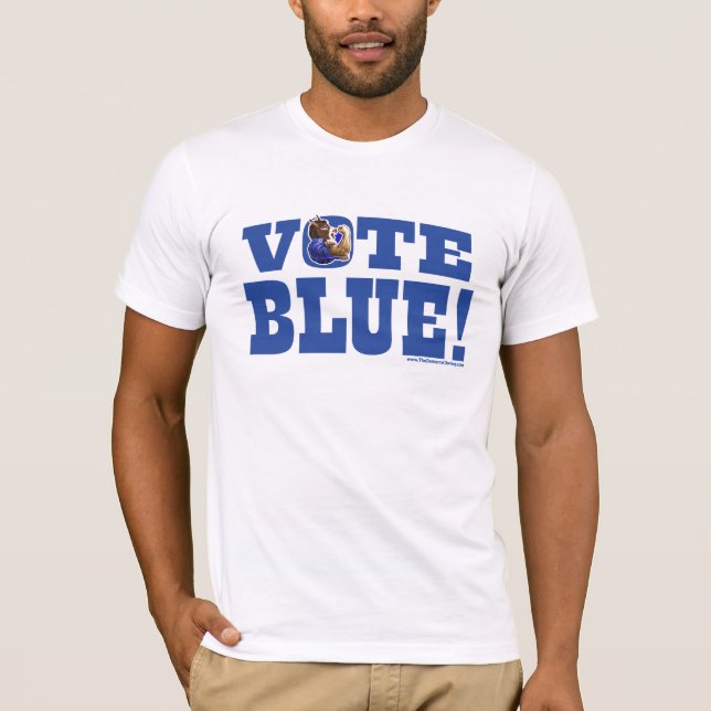 Camisa do azul do voto (Frente)