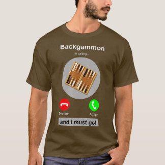 Camisa do Backgammon Camisa Engraçada Telefone Cha