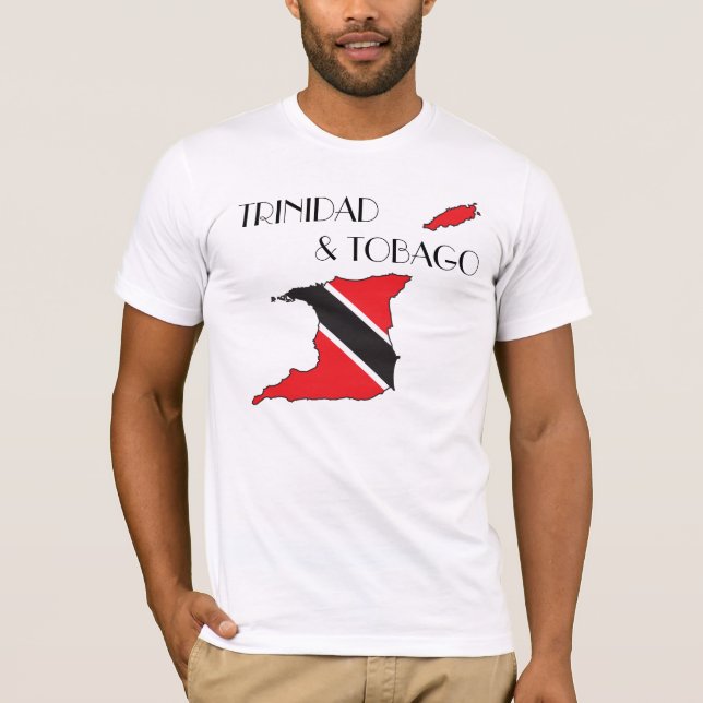 Camisa do Bandeira-Mapa de Trinidad and Tobago (Frente)