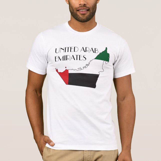 Camisa do Bandeira-Mapa de United Arab Emirates (Frente)