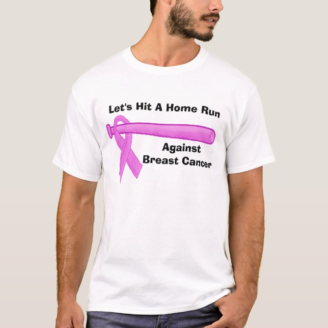 Camisa do basebol do home run do cancro da mama (Frente)