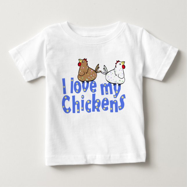 Camisa do bebê das galinhas do amor (Frente)