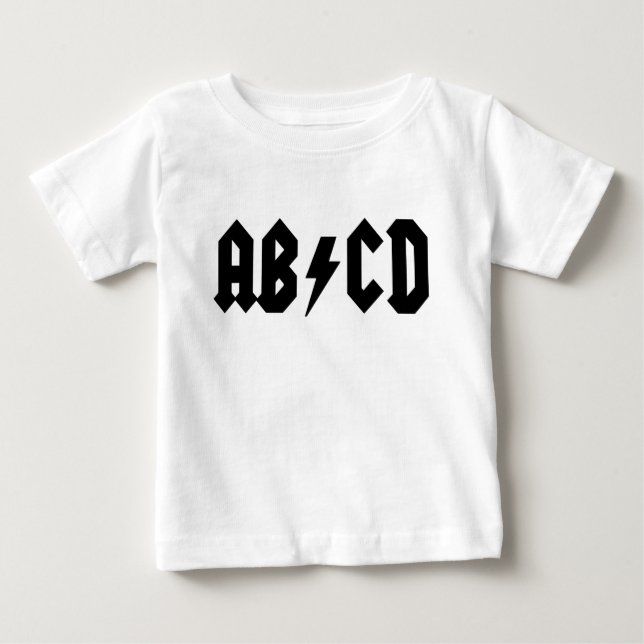 Camisa do bebê de AB/CD (Frente)