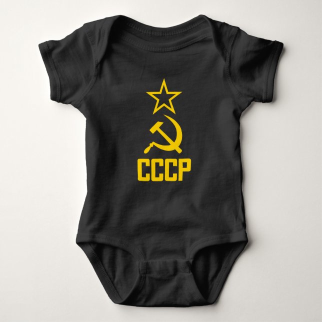 Camisa do bebê do partido comunista de CCCP (Frente)