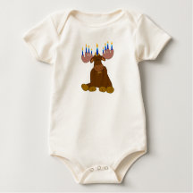 Camisa do bebê dos alces de Hanukkah