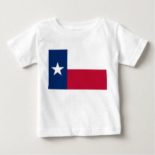 Camisa do bebê T com a bandeira de Texas, EUA