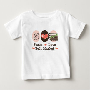 Camisa do bebê T do mercado em alta do amor da pa