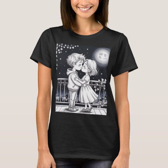 Camisa do Beijo da Meia-Noite de casais (Frente)