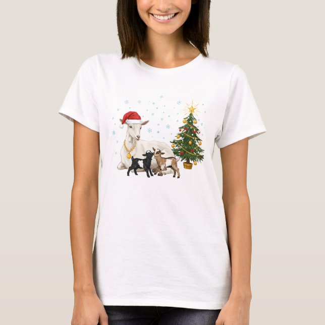 Camisa do Bode de Natal – Natureza Rústica (Frente)