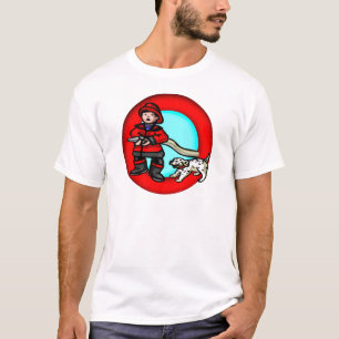 Camisa do bombeiro T dos miúdos