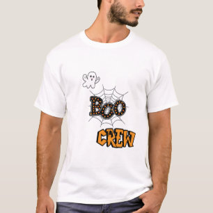 Camisa do Boo Crew Halloween - Ghost & Spider Web