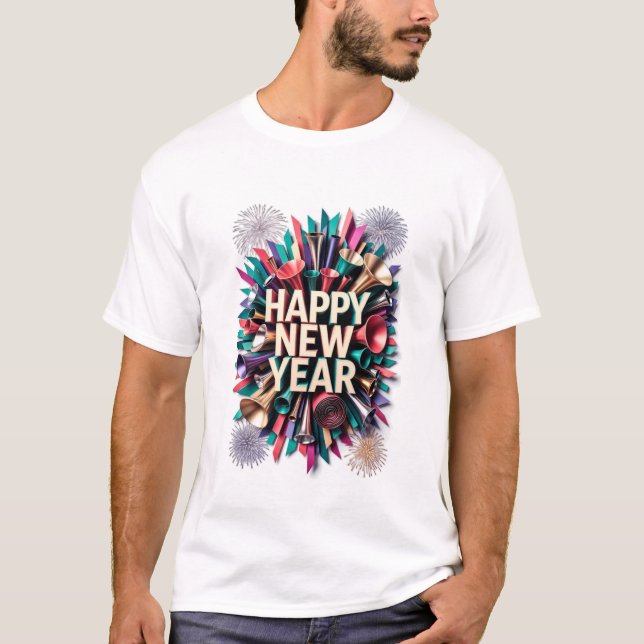 Camisa do Buzina de Festa de Ano Novo, Explosão de (Frente)