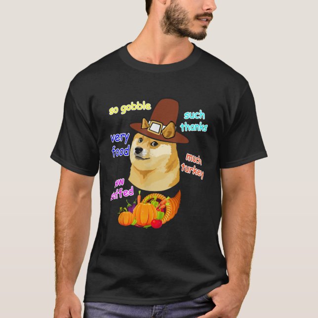 Camisa do Cães Crianças Ação de Graças Shiba Inu D (Frente)