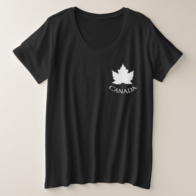 Camisa do Canadá com tamanho mais T-shirts do Cana (Frente do Design)
