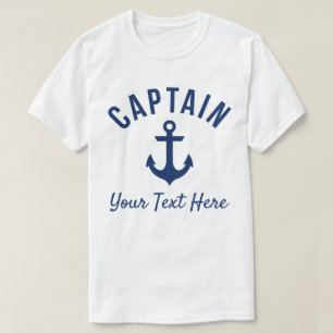 Camisa do Capitão do Barco Personalizável Engra