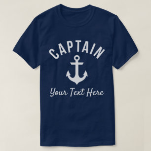 Camisa do Capitão do Barco Personalizável Engraçad