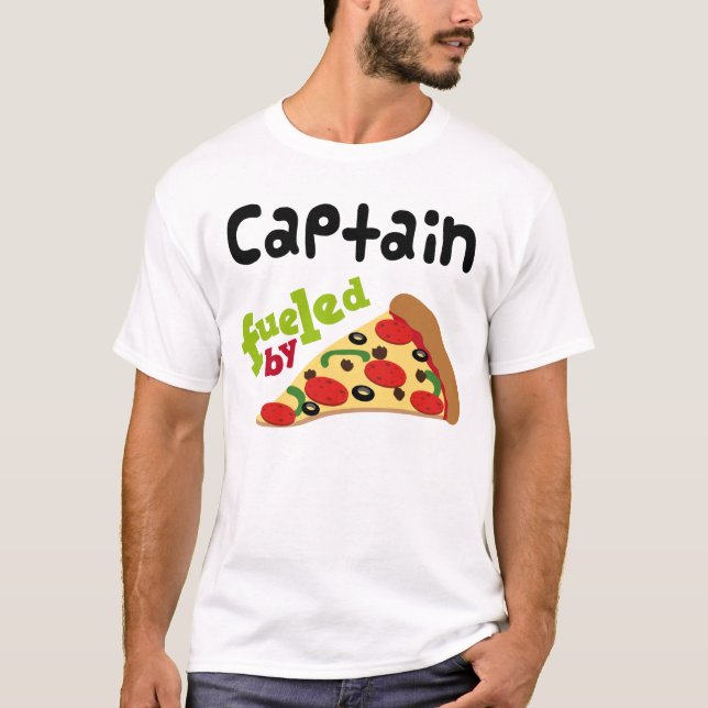 Camisa do capitão pizza (engraçada) T (Frente)